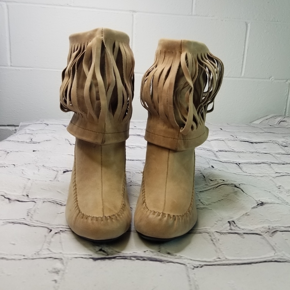 Born Banbury fringe moc mid calf boots - Picture 9 of 16
